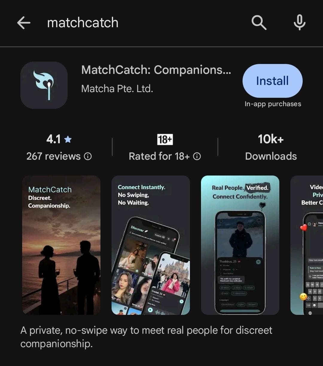 MatchCatch official Google Play Store listing