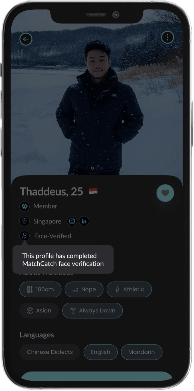 MatchCatch app screen